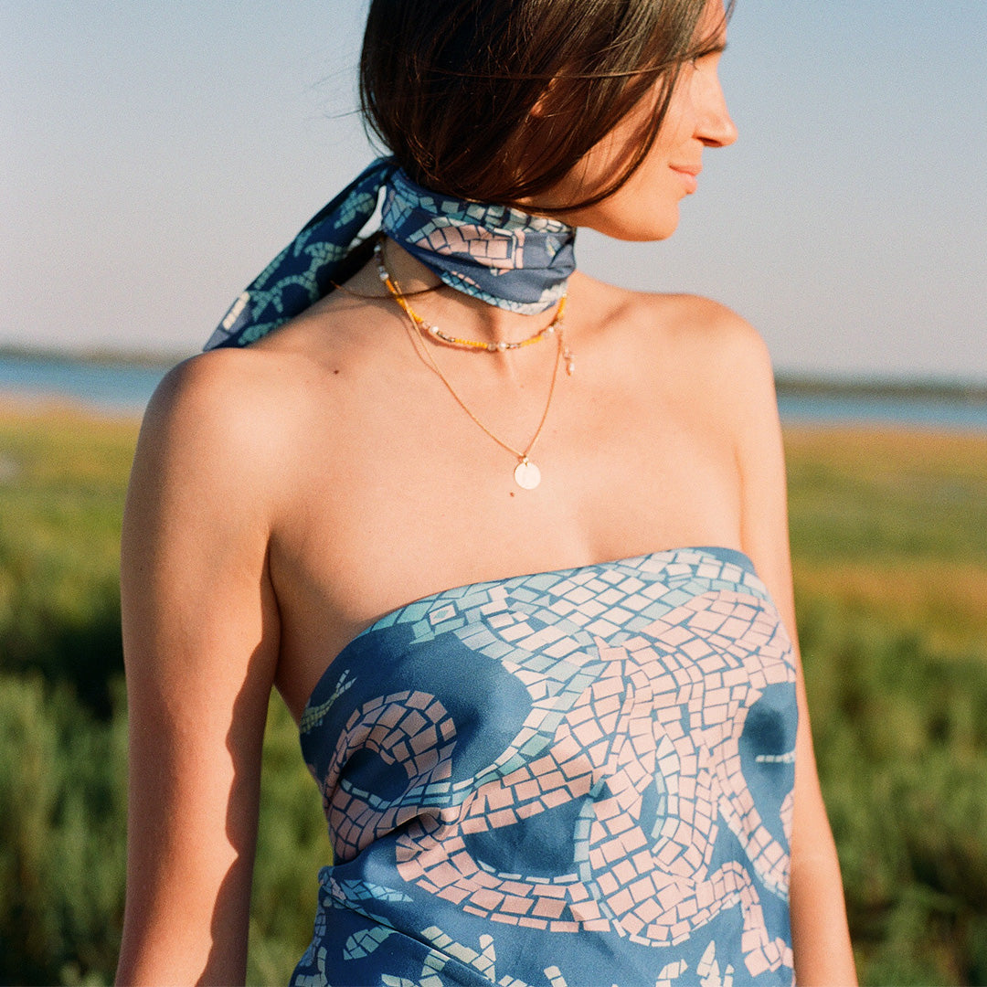 Lavallière MER ANTIQUE - Bleu abysse