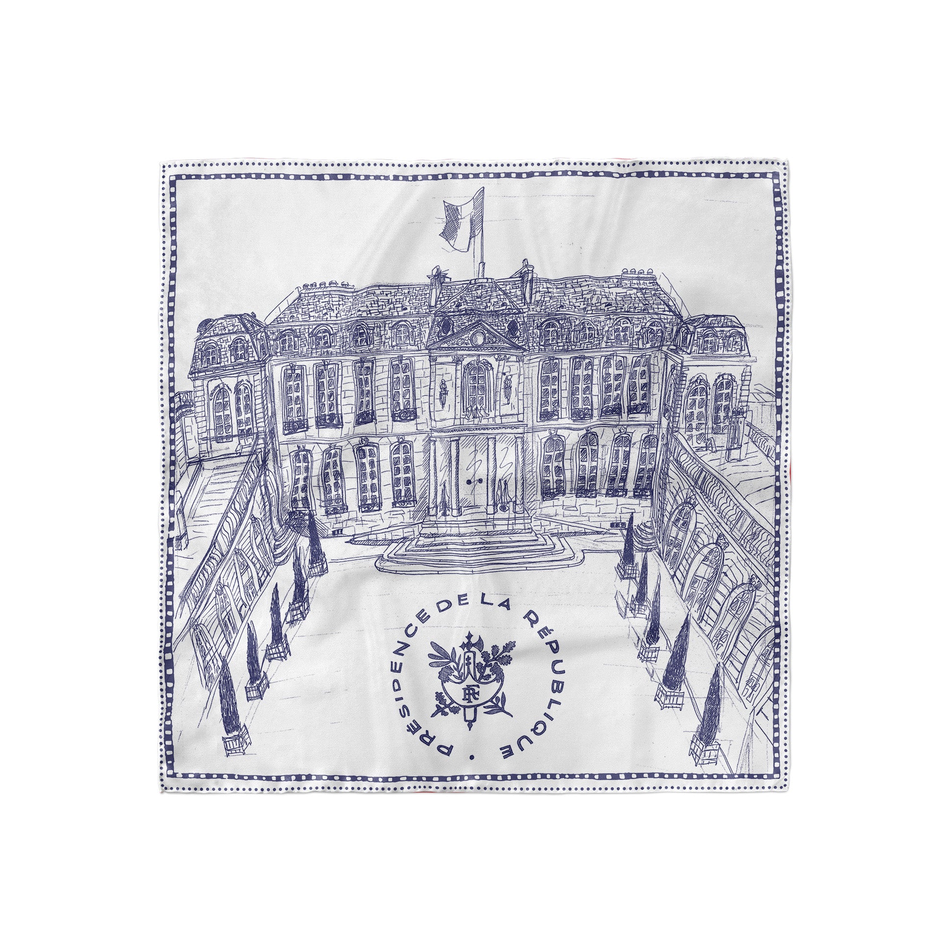 Carré de soie sur mesure Élysée