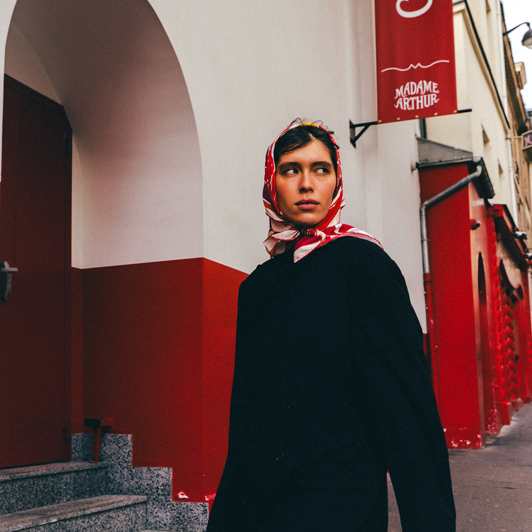 Carré de soie Futurismo - Rouge