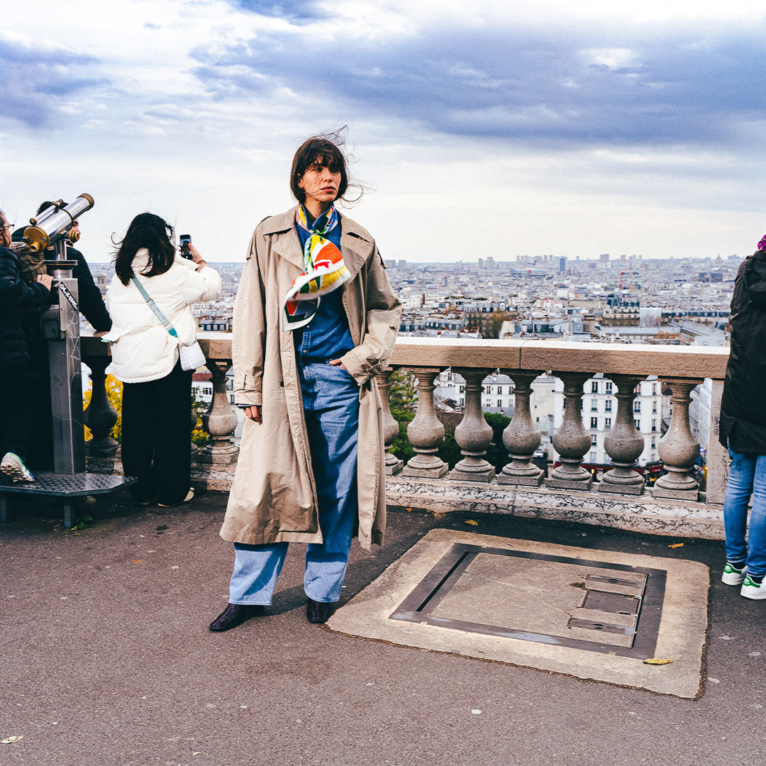 Carré de soie Futurismo - Vert