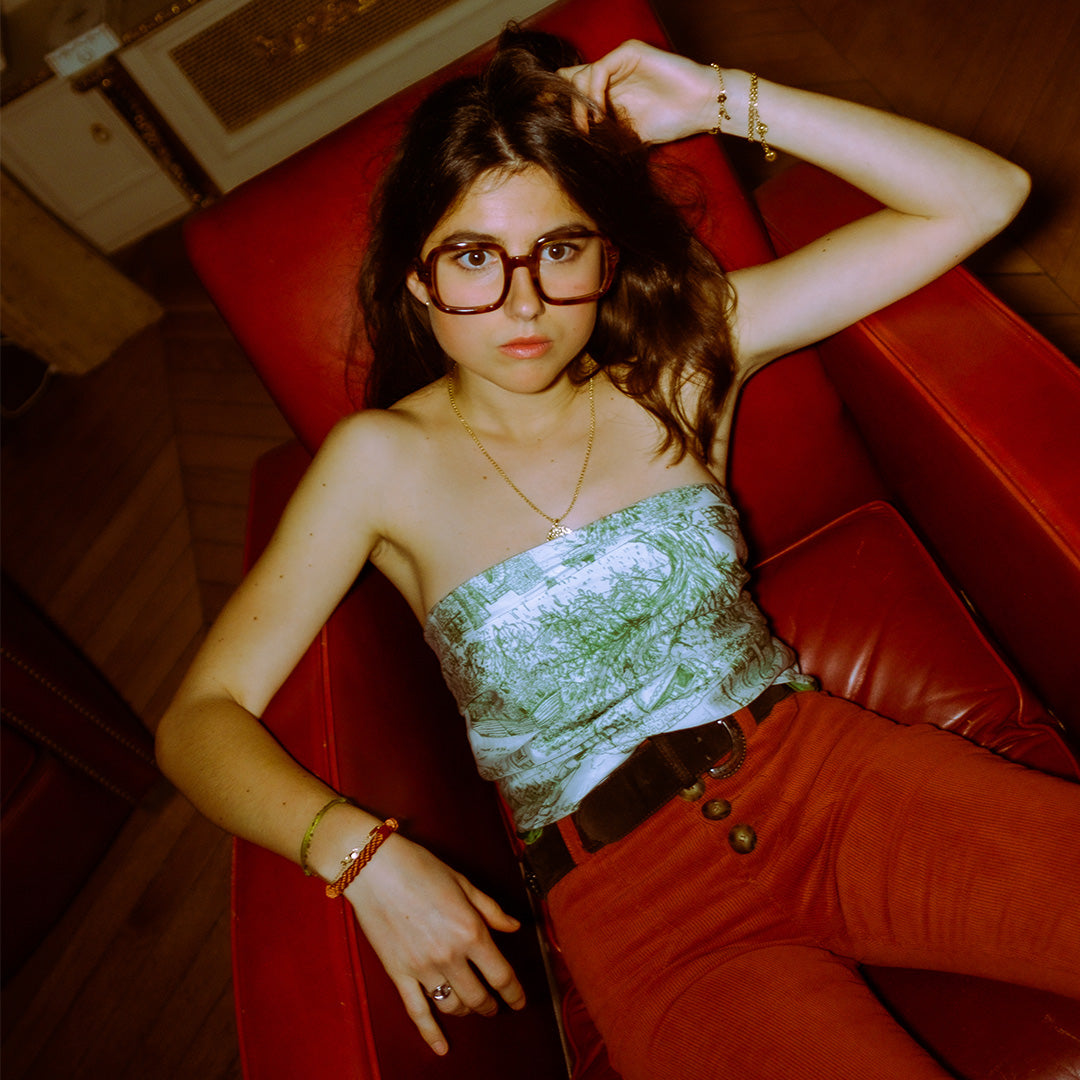 Carré de soie Pays du Levant - Vert