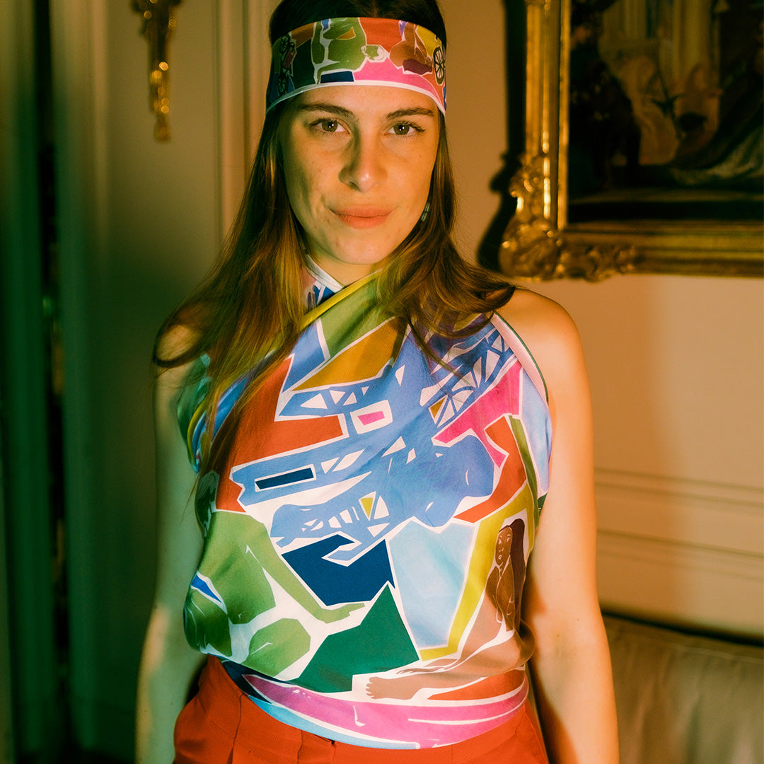 Carré de soie Futurismo - Candy