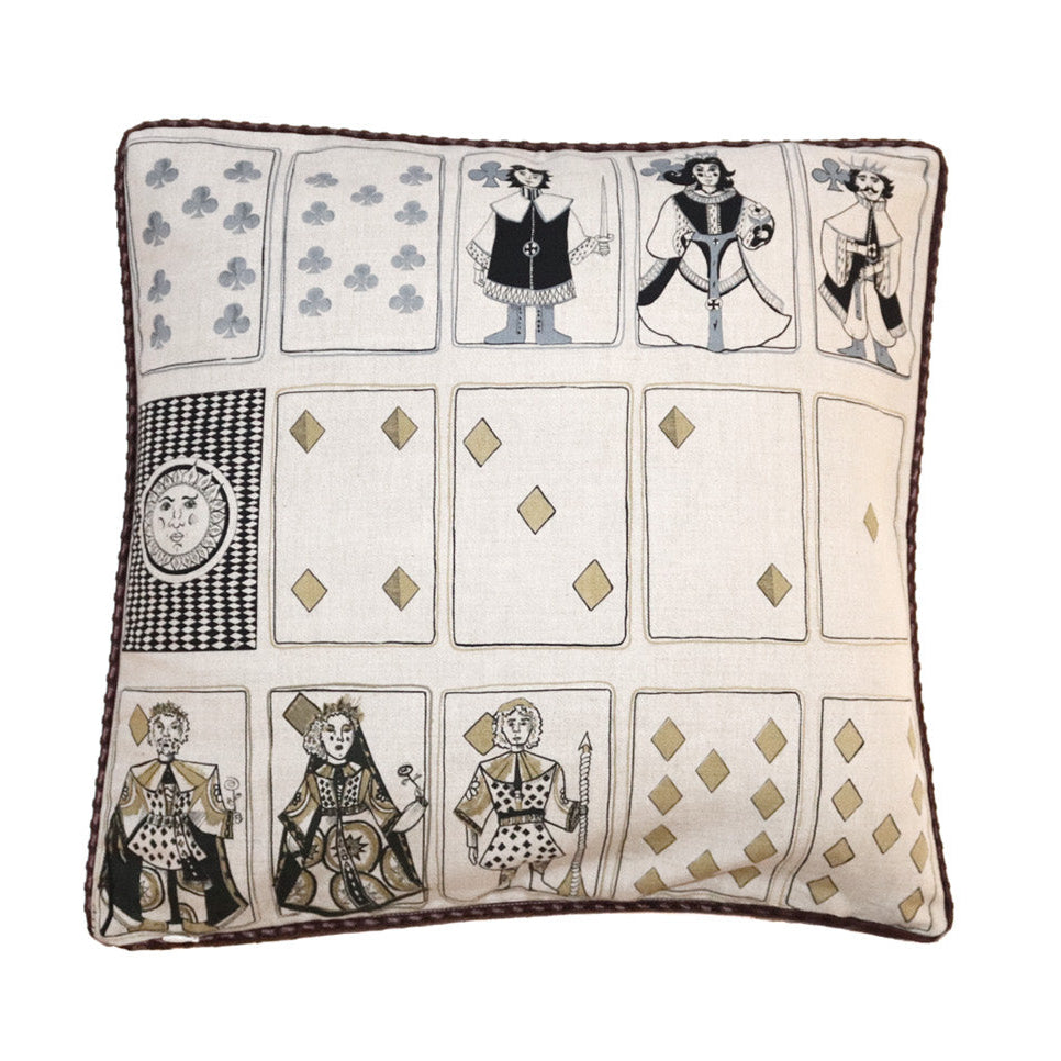 Coussin en lin CARTES SUR TABLE - Lin brut