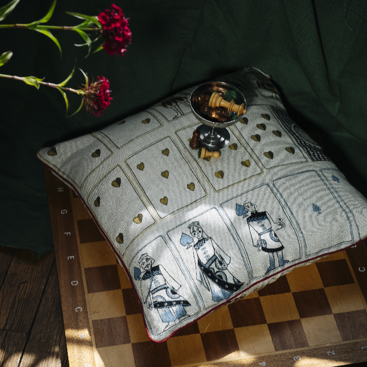 Coussin en lin CARTES SUR TABLE - Lin brut