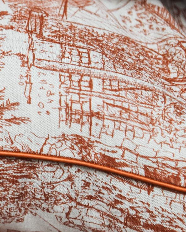 Coussin en lin PAYS DU LEVANT - Ocre