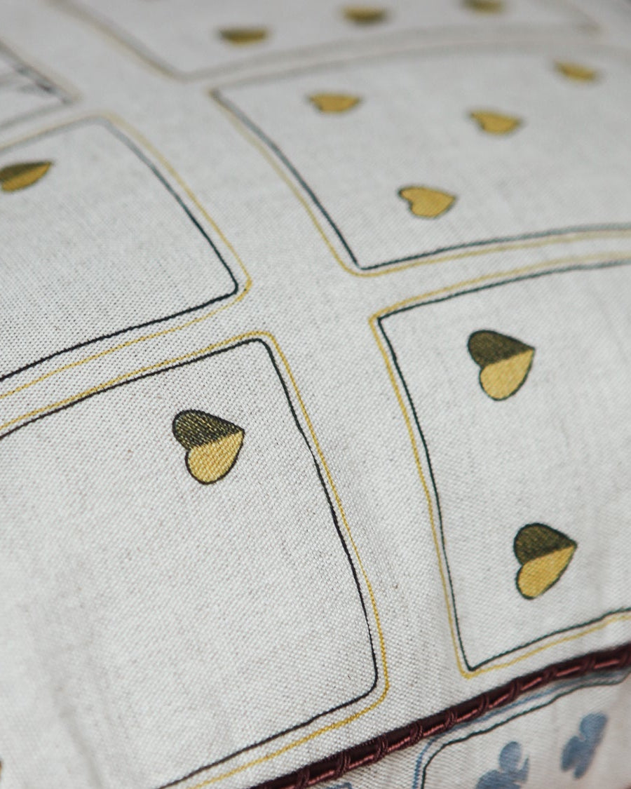 Coussin en lin CARTES SUR TABLE - Lin brut