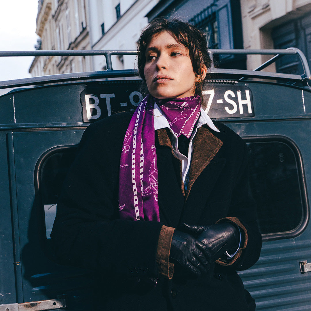 Carré de soie PARIS SPORTIF - Parme