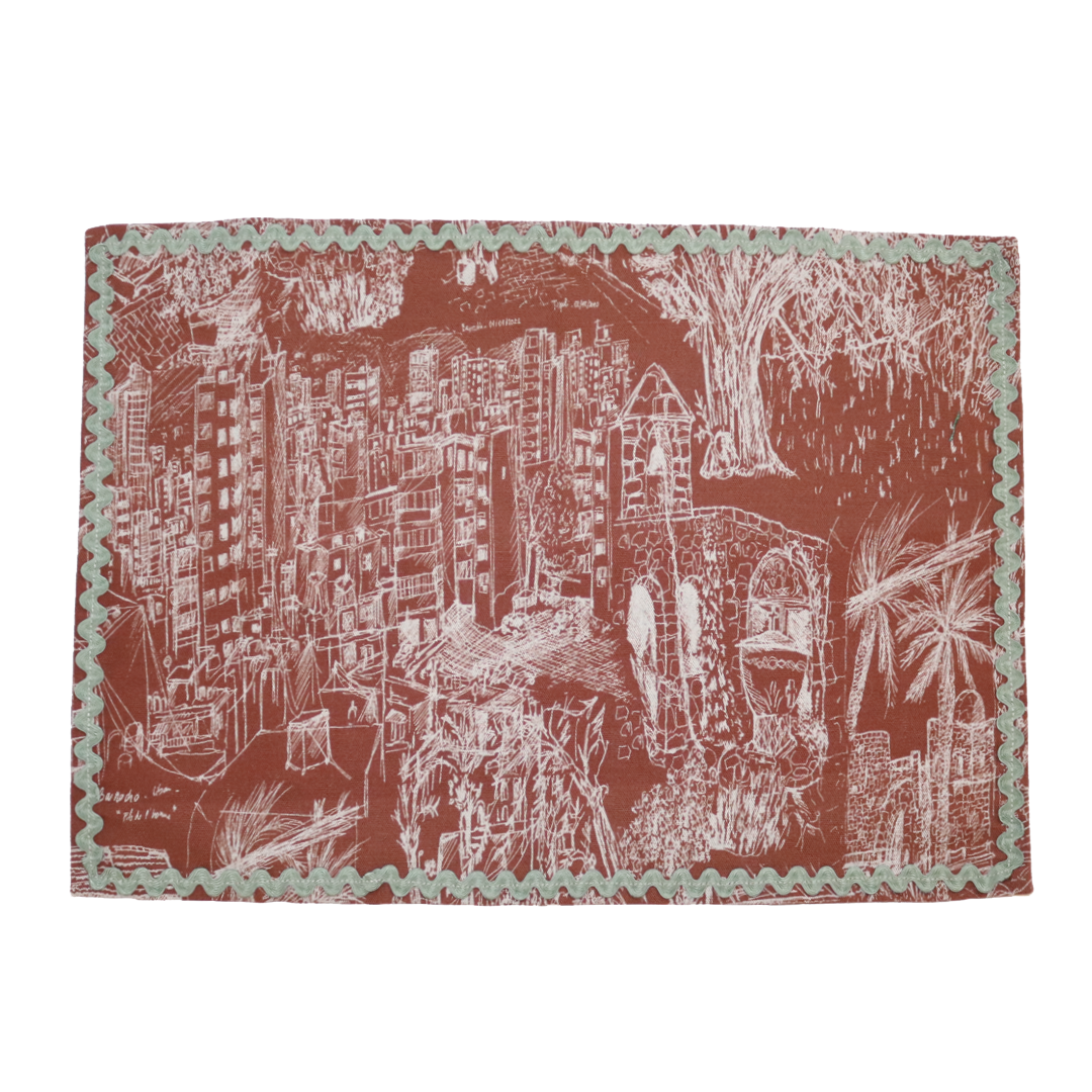 Set de table en lin PAYS DU LEVANT - Ocre