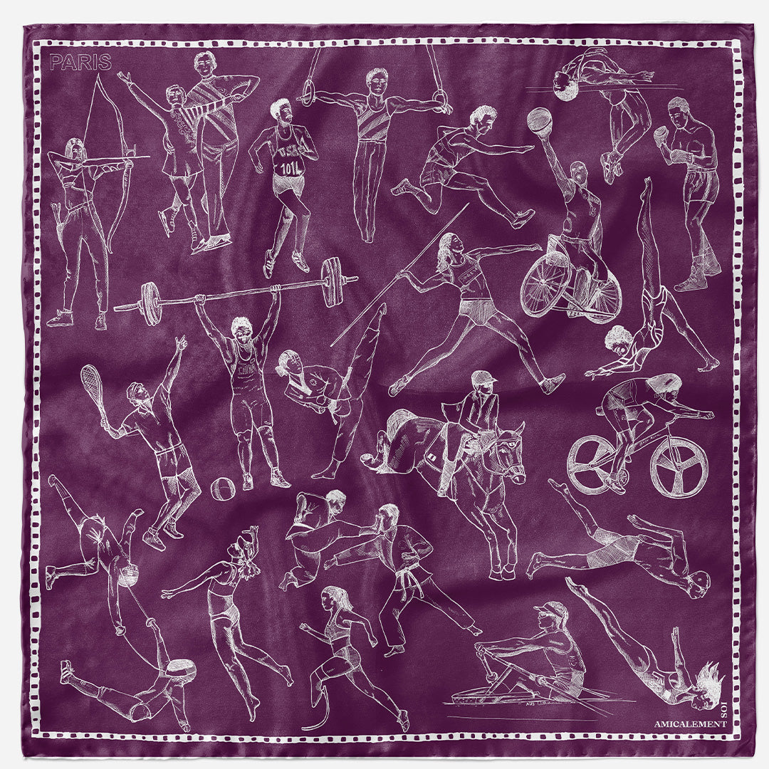 Carré de soie PARIS SPORTIF - Parme