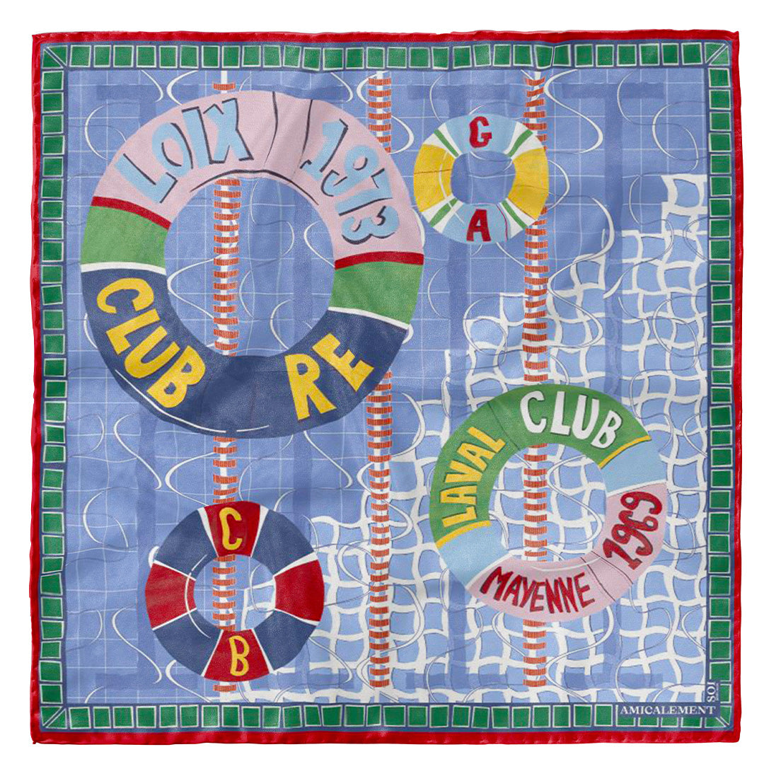 Carré de soie POOL PARTY – Grenadine