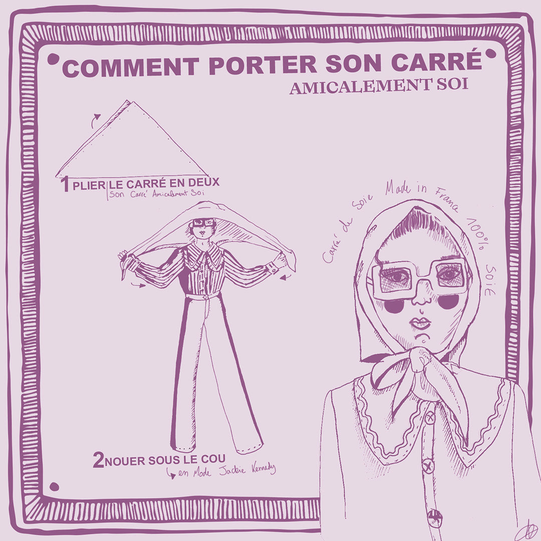 Carré de soie Lockdown – Rouge