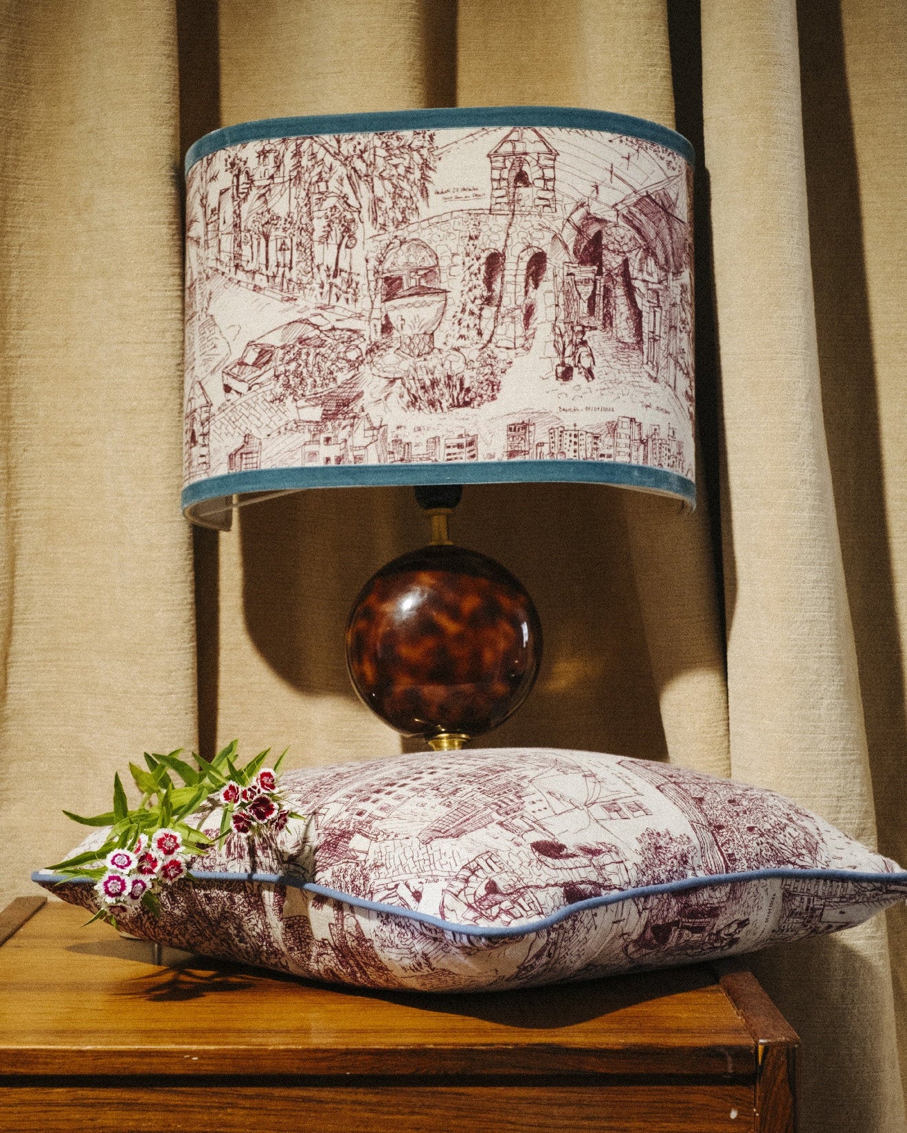 home, coussin en lin élégant