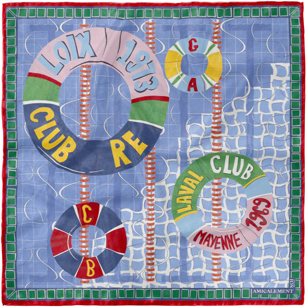 Carré de soie POOL PARTY – Grenadine